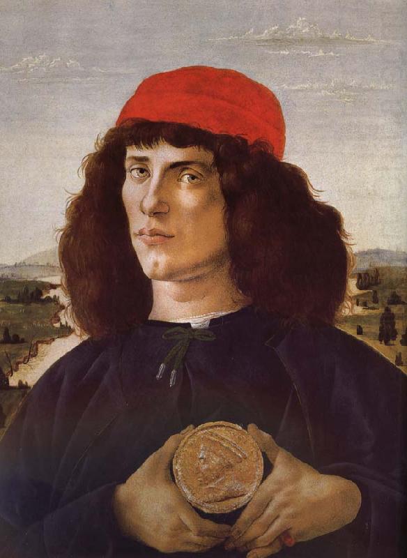 Sandro Botticelli Medici portrait of the man card oil painting picture